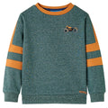 Kinder-Sweatshirt Dunkel Melange 92