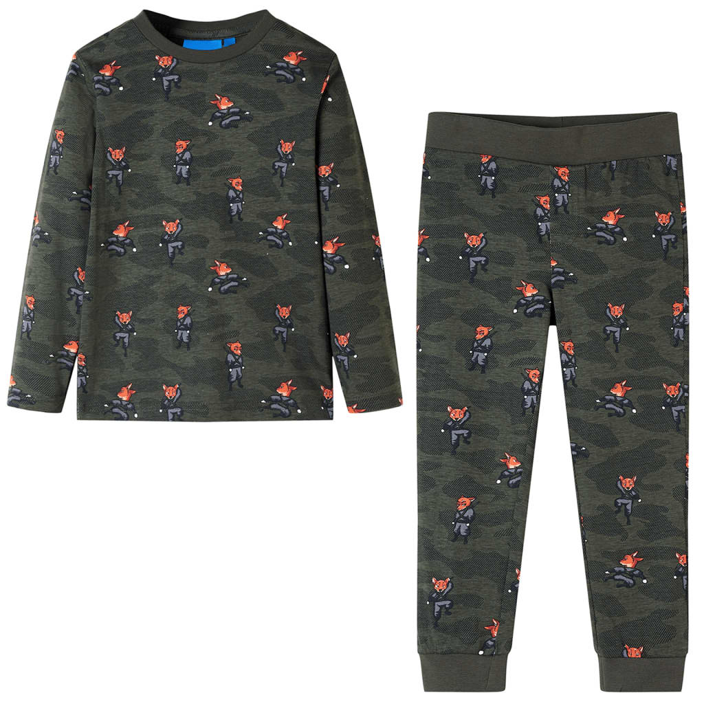 Kinderpyjama Mit Langen Ärmeln Khaki 128