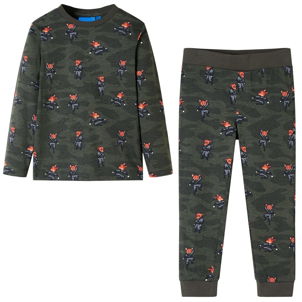 Kinderpyjama Mit Langen Ärmeln Khaki 128