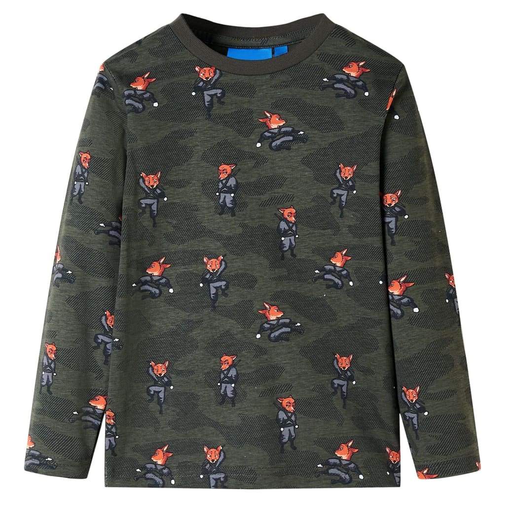 Kinderpyjama Mit Langen Ärmeln Khaki 128