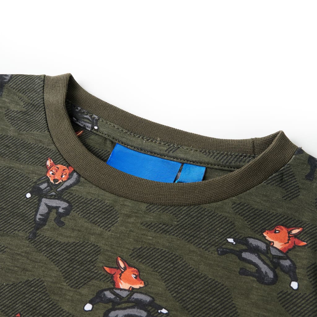 Kinderpyjama Mit Langen Ärmeln Khaki 128