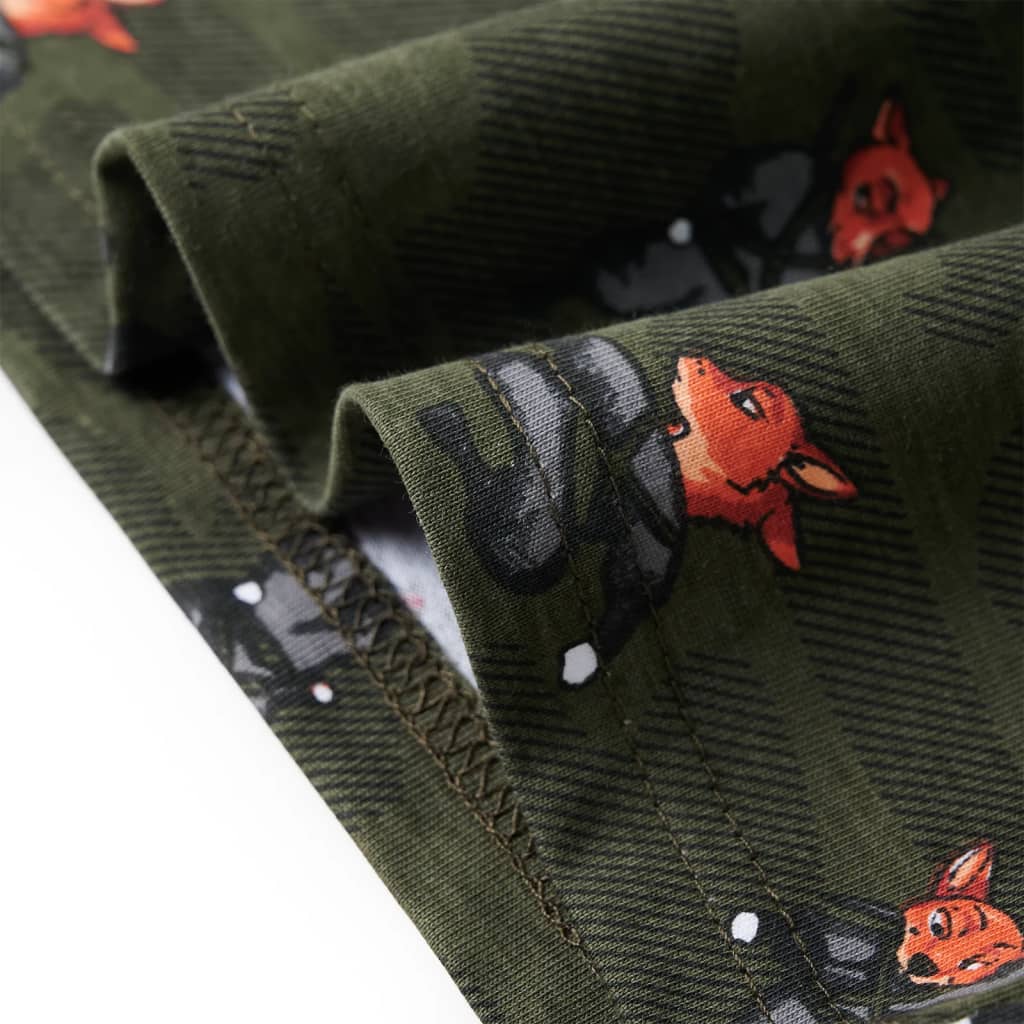Kinderpyjama Mit Langen Ärmeln Khaki 128