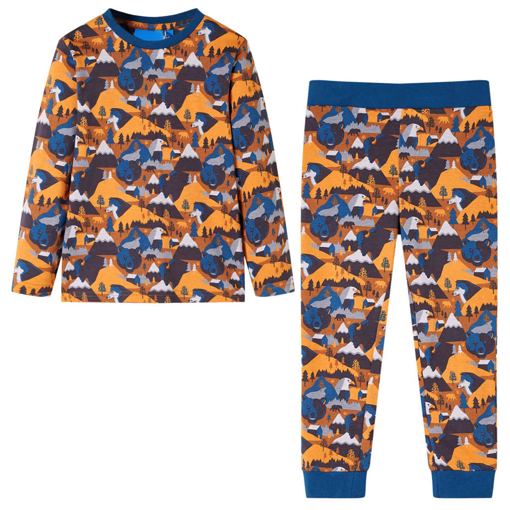 Kinderpyjama Mit Langen Ärmeln Cognac 92