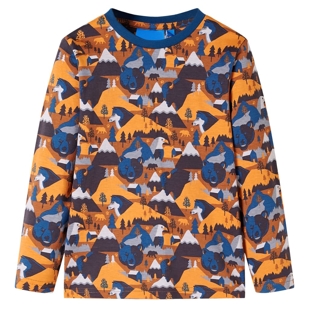 Kinderpyjama Mit Langen Ärmeln Cognac 92