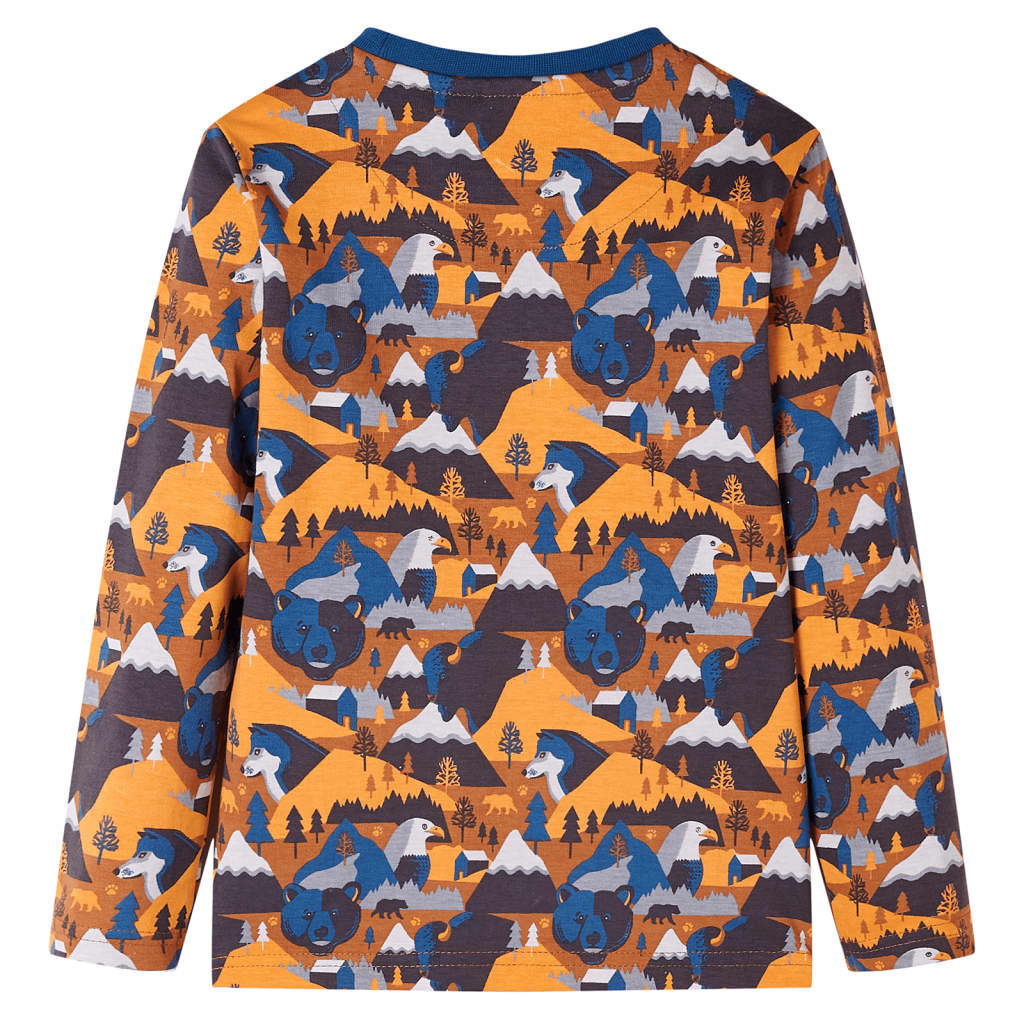 Kinderpyjama Mit Langen Ärmeln Cognac 92