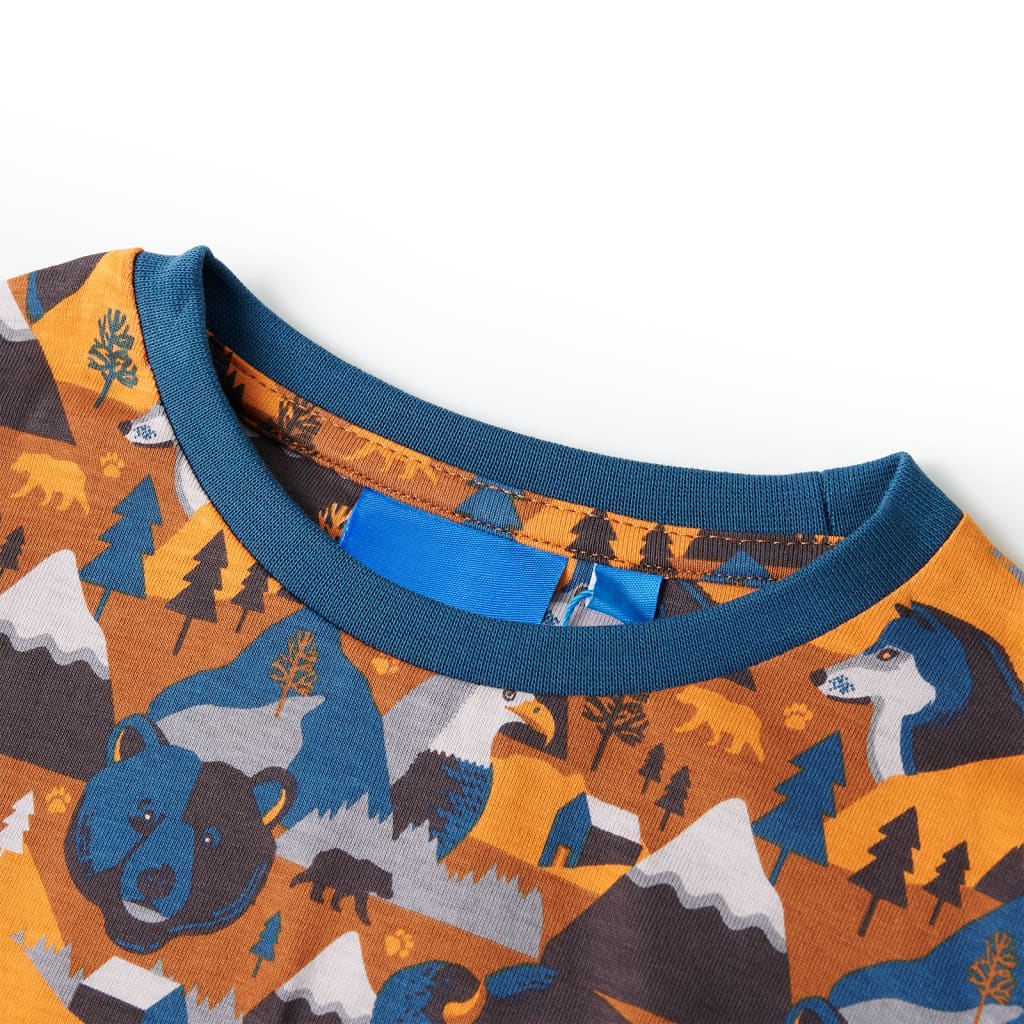 Kinderpyjama Mit Langen Ärmeln Cognac 92