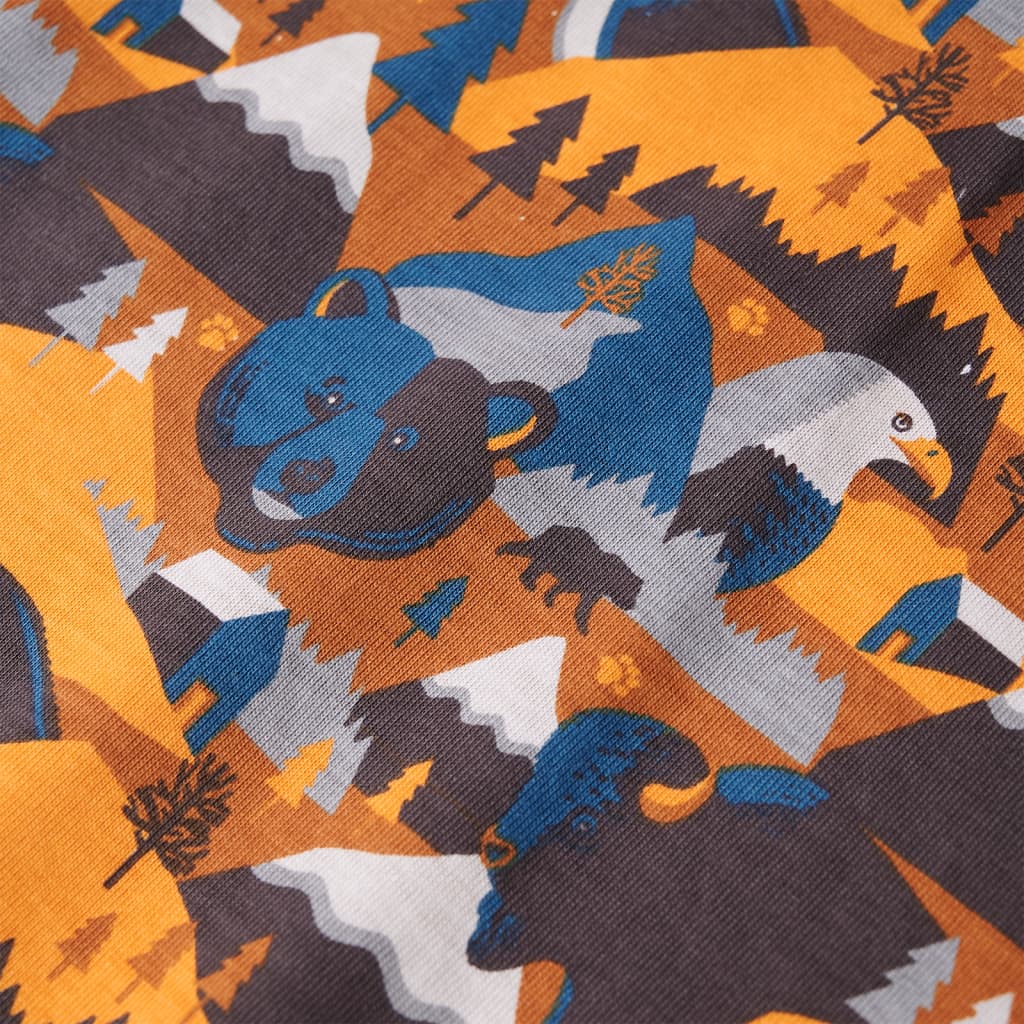 Kinderpyjama Mit Langen Ärmeln Cognac 92