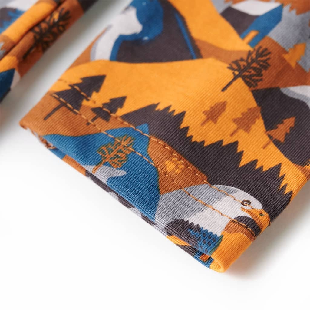 Kinderpyjama Mit Langen Ärmeln Cognac 92