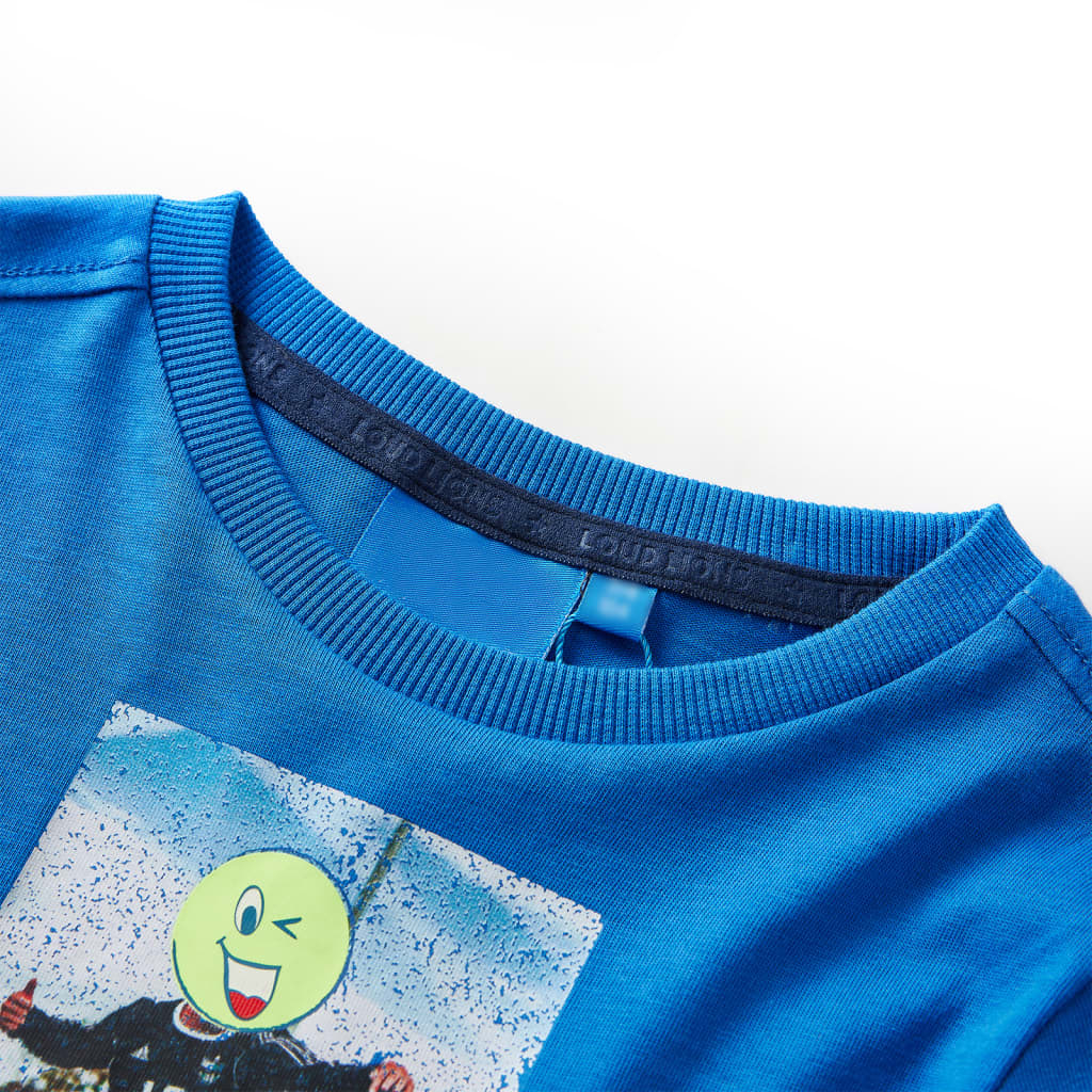 Kinder-Langarmshirt Kobalt 128