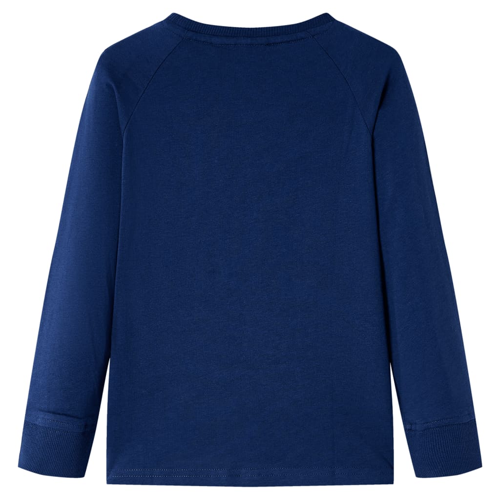Kinder-Langarmshirt Marineblau 116
