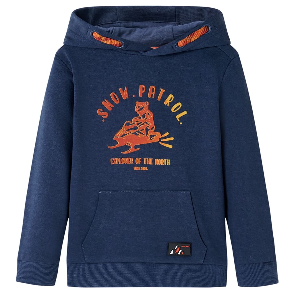 Kinder-Kapuzenpullover Melange Und Orange 92