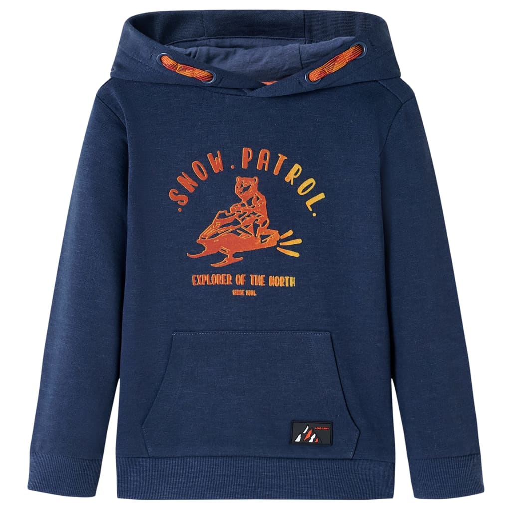 Kinder-Kapuzenpullover Melange Und Orange 92