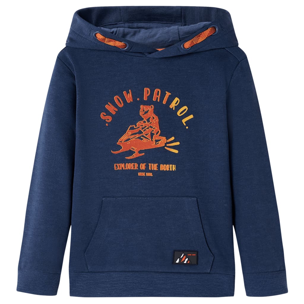 Kinder-Kapuzenpullover Melange Und Orange 92