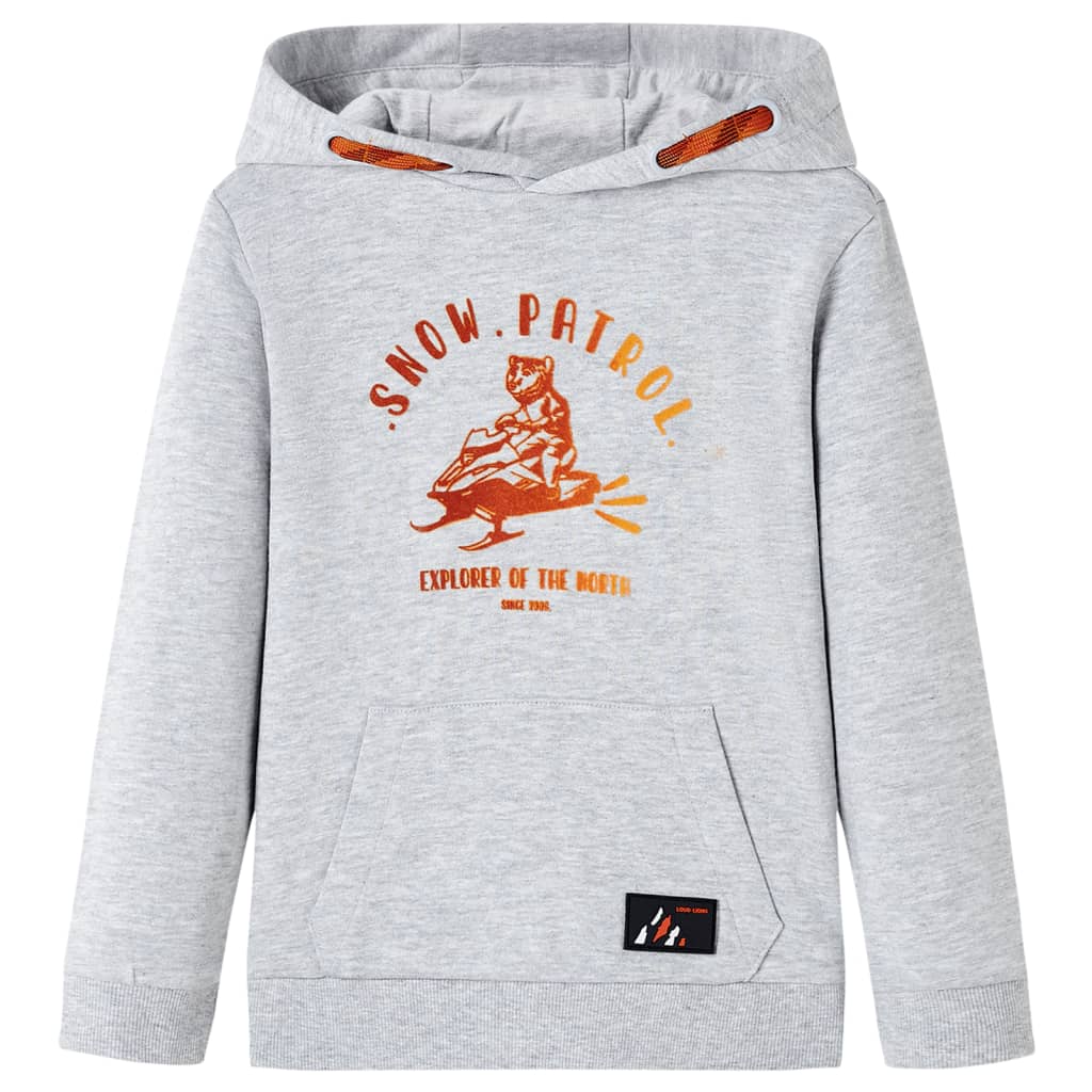 Kinder-Kapuzenpullover Melange Und Orange 92