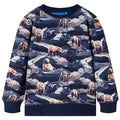 Kinder-Sweatshirt Marineblau 128