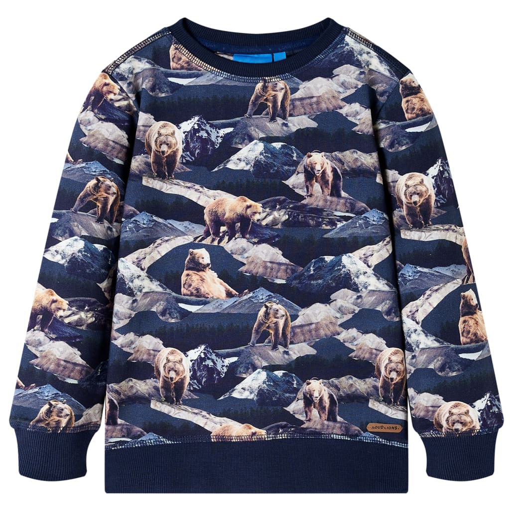 Kinder-Sweatshirt Marineblau 128