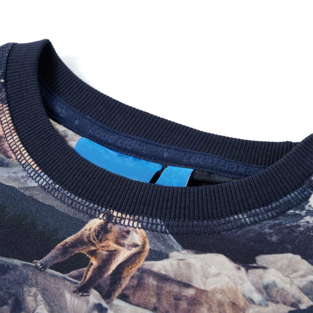 Kinder-Sweatshirt Marineblau 128