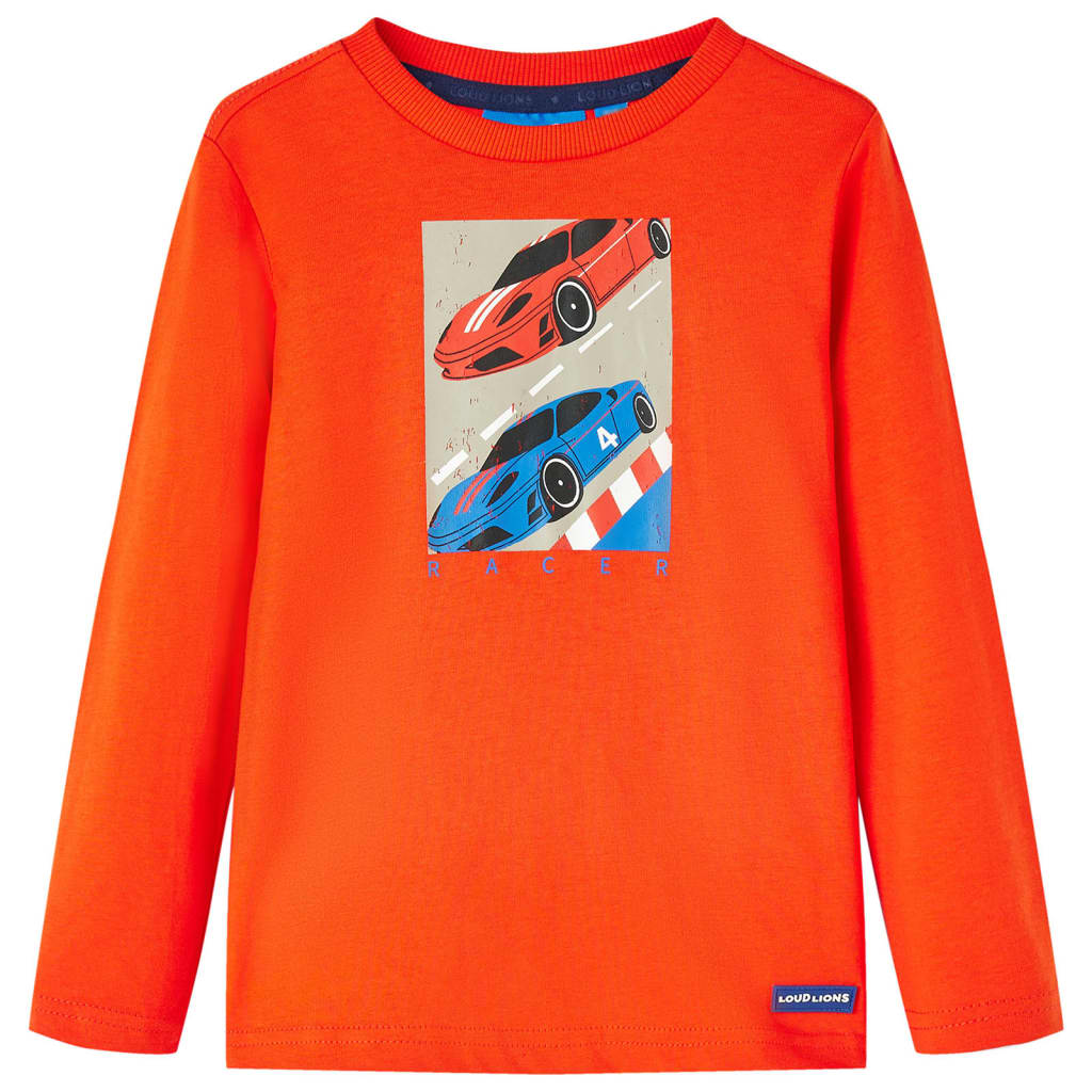 Kinder-Langarmshirt Hellorange 128