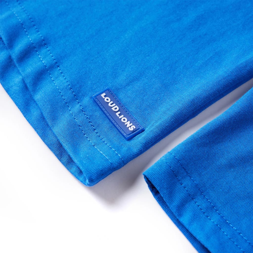 Kinder-Langarmshirt Kobaltblau 128