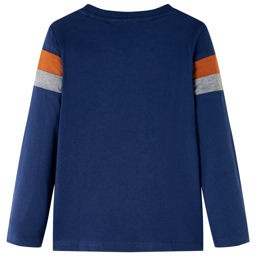 Kinder-Langarmshirt Marineblau 104