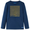 Kinder-Langarmshirt Marineblau 92
