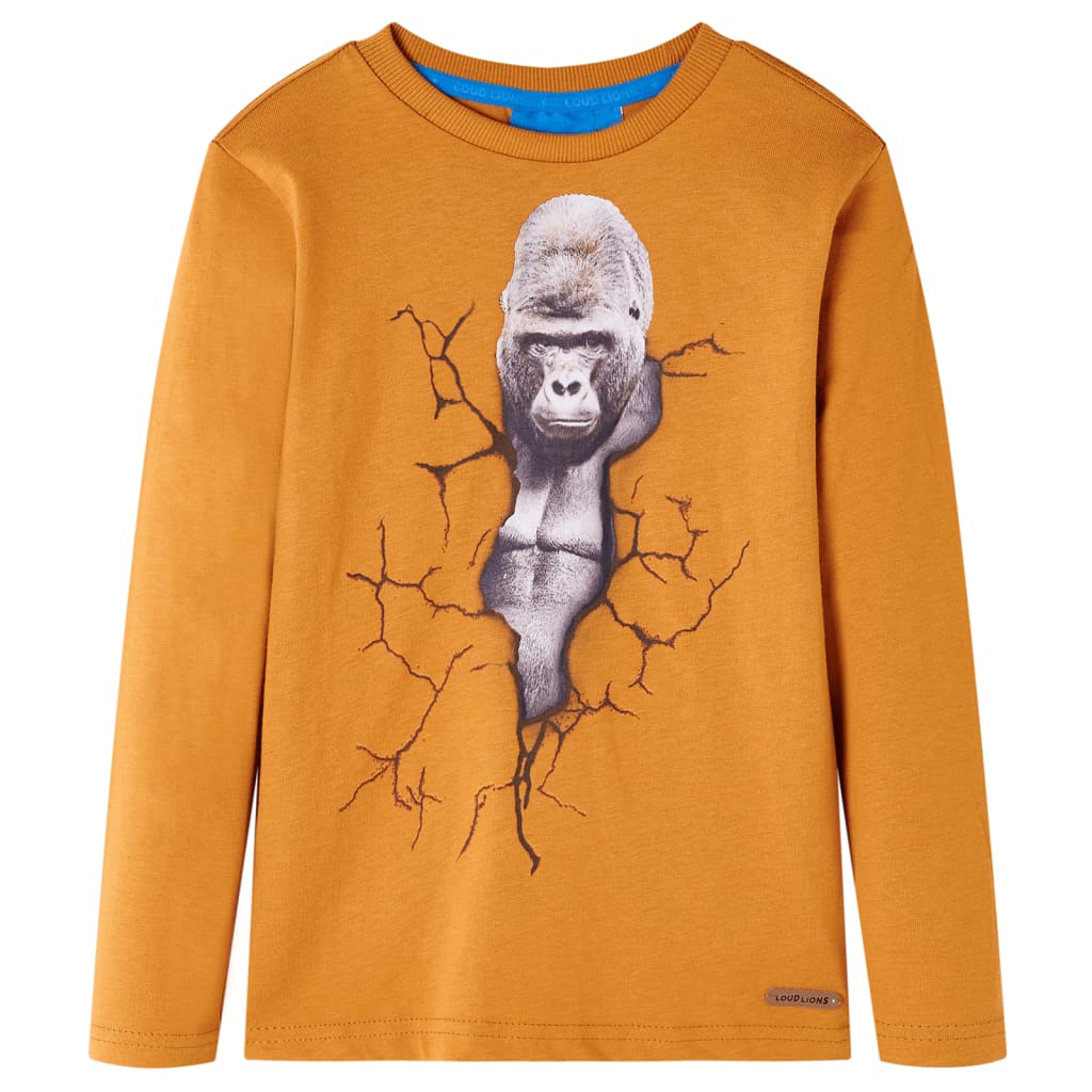 Kinder-Langarmshirt Petrolblau 104