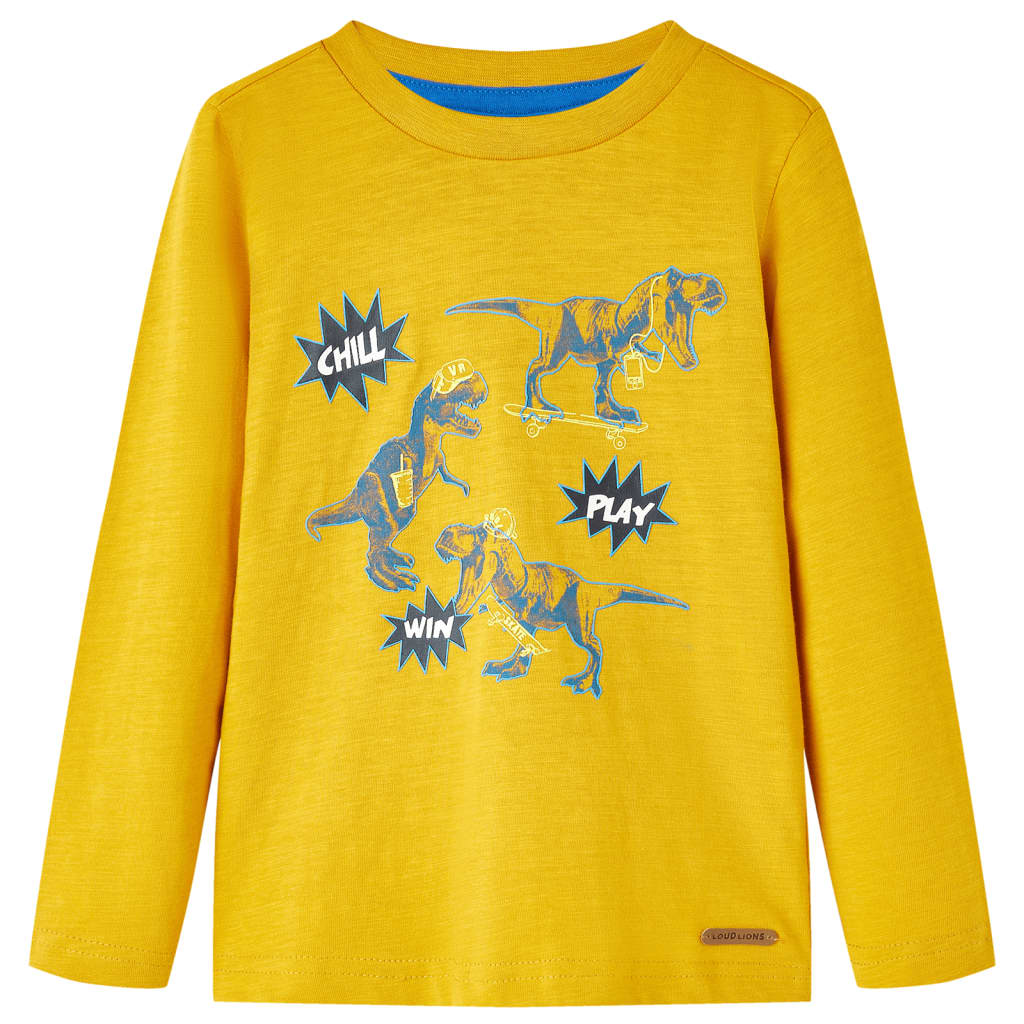Kinder-Langarmshirt Dunkles Melange 104
