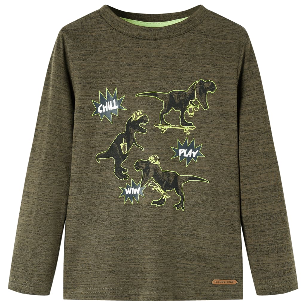 Kinder-Langarmshirt Dunkles Melange 104