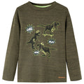 Kinder-Langarmshirt Dunkles Melange 104