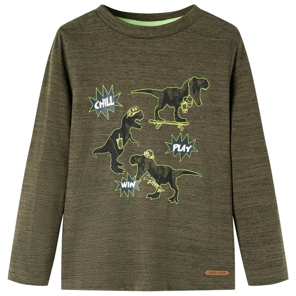 Kinder-Langarmshirt Dunkles Melange 104