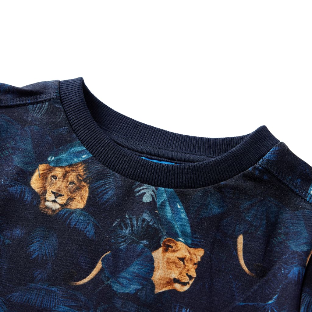 Kinder-Sweatshirt Marineblau 128