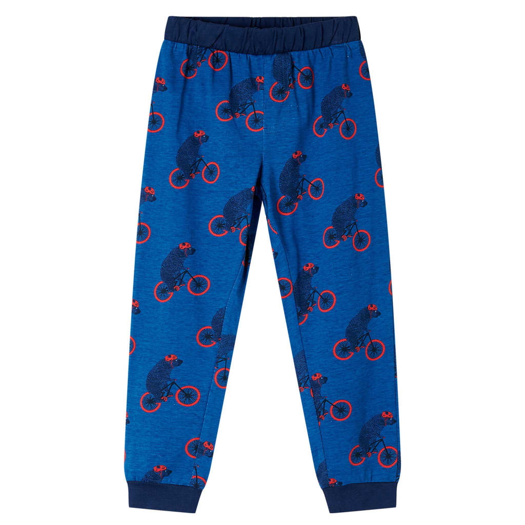 Kinderpyjama Mit Langen Ärmeln Petrolblau 104