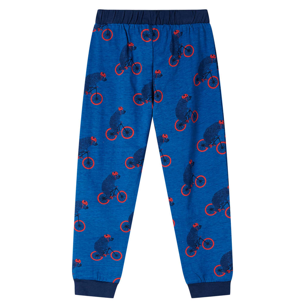 Kinderpyjama Mit Langen Ärmeln Petrolblau 104