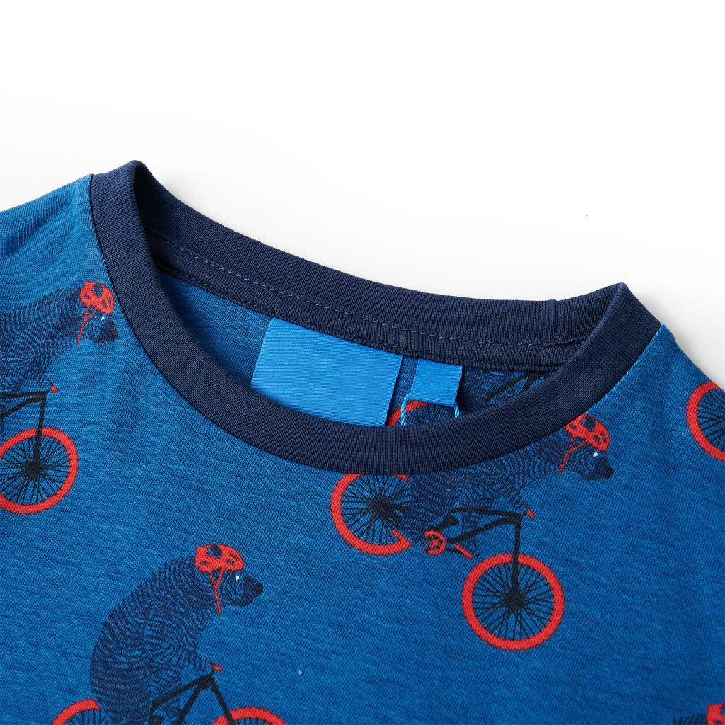 Kinderpyjama Mit Langen Ärmeln Petrolblau 104