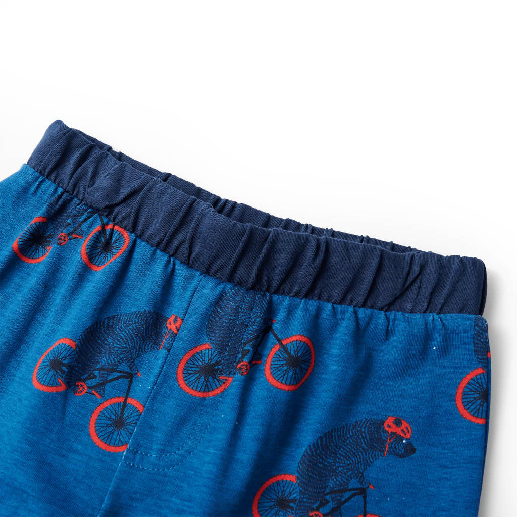 Kinderpyjama Mit Langen Ärmeln Petrolblau 104