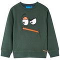 Kinder-Sweatshirt Dunkelgrün 92