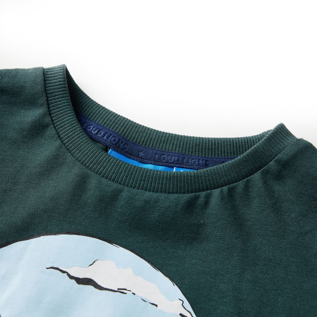 Kinder-Langarmshirt Dunkelgrün 104