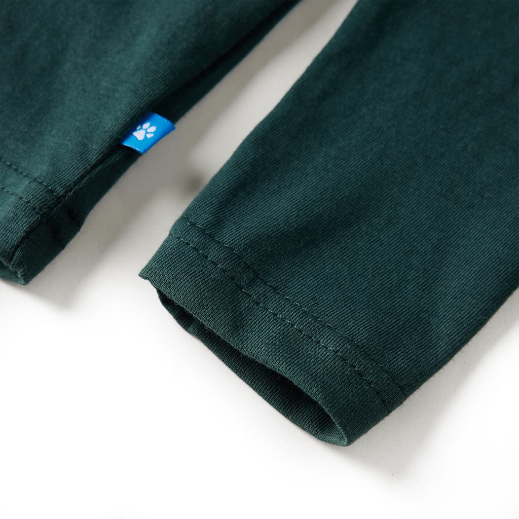 Kinder-Langarmshirt Dunkelgrün 104