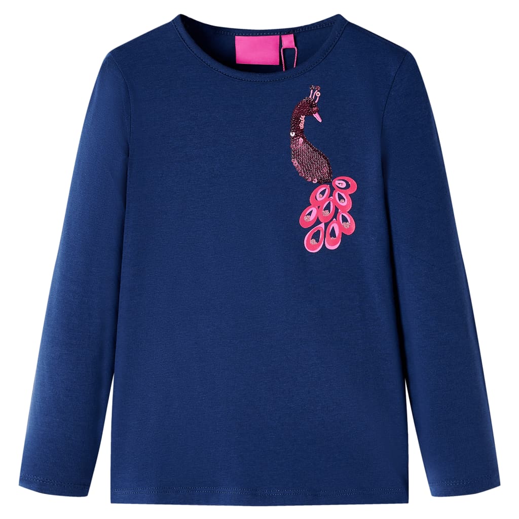 Kinder-Langarmshirt Marine 116