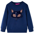 Kinder-Sweatshirt Marineblau 140