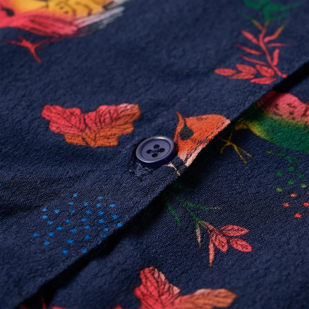 Kinderkleid Mit Langen Ärmeln Marineblau 116
