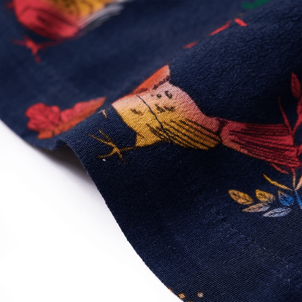 Kinderkleid Mit Langen Ärmeln Marineblau 116