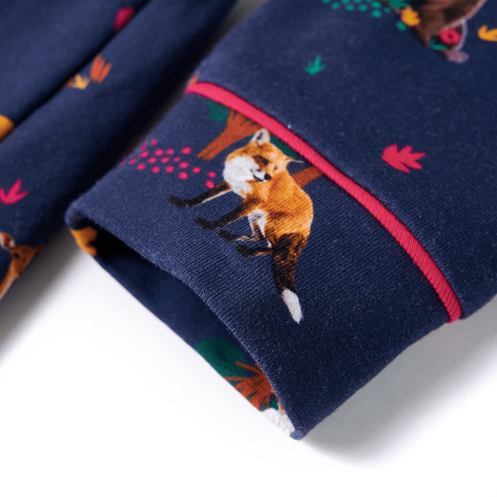 Kinderkleid Mit Langen Ärmeln Und Kordelzug Marineblau 92