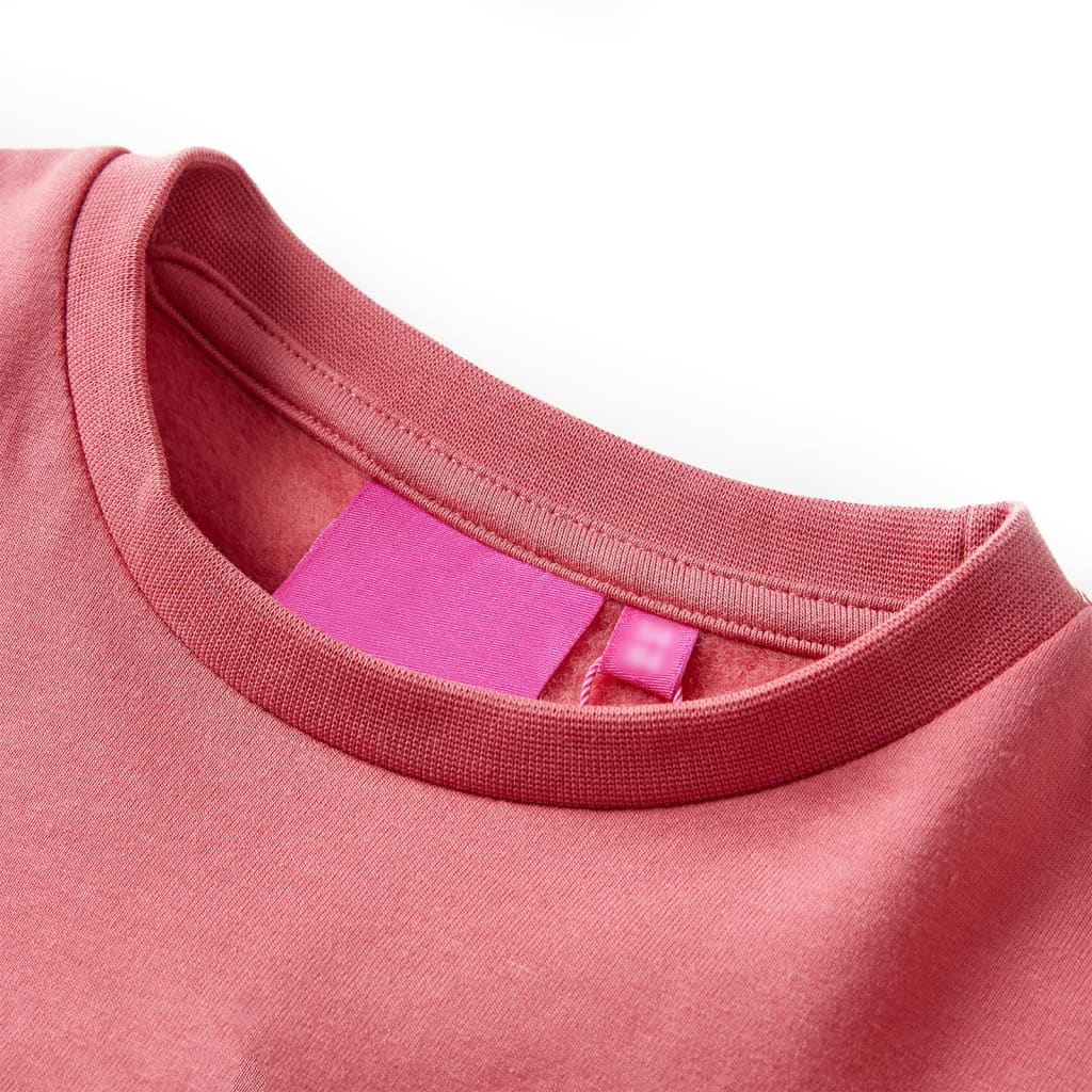 Kinder-Sweatshirt Farbblock Rosa Und Henna 104