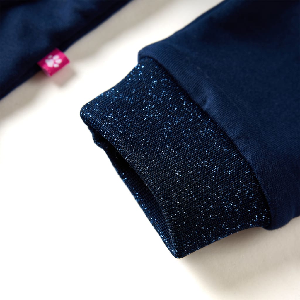Kinderkleid Mit Langen Ärmeln Marineblau 104