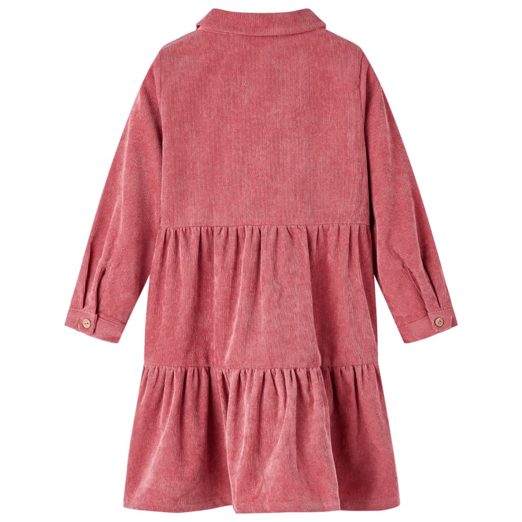 Kinderkleid Mit Langen Ärmeln Cord Altrosa 104