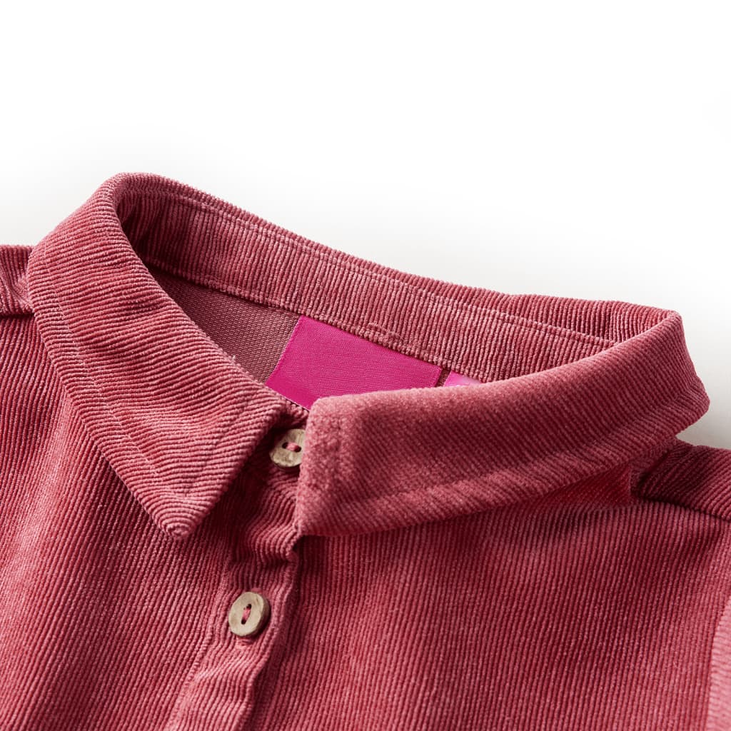 Kinderkleid Mit Langen Ärmeln Cord Altrosa 104
