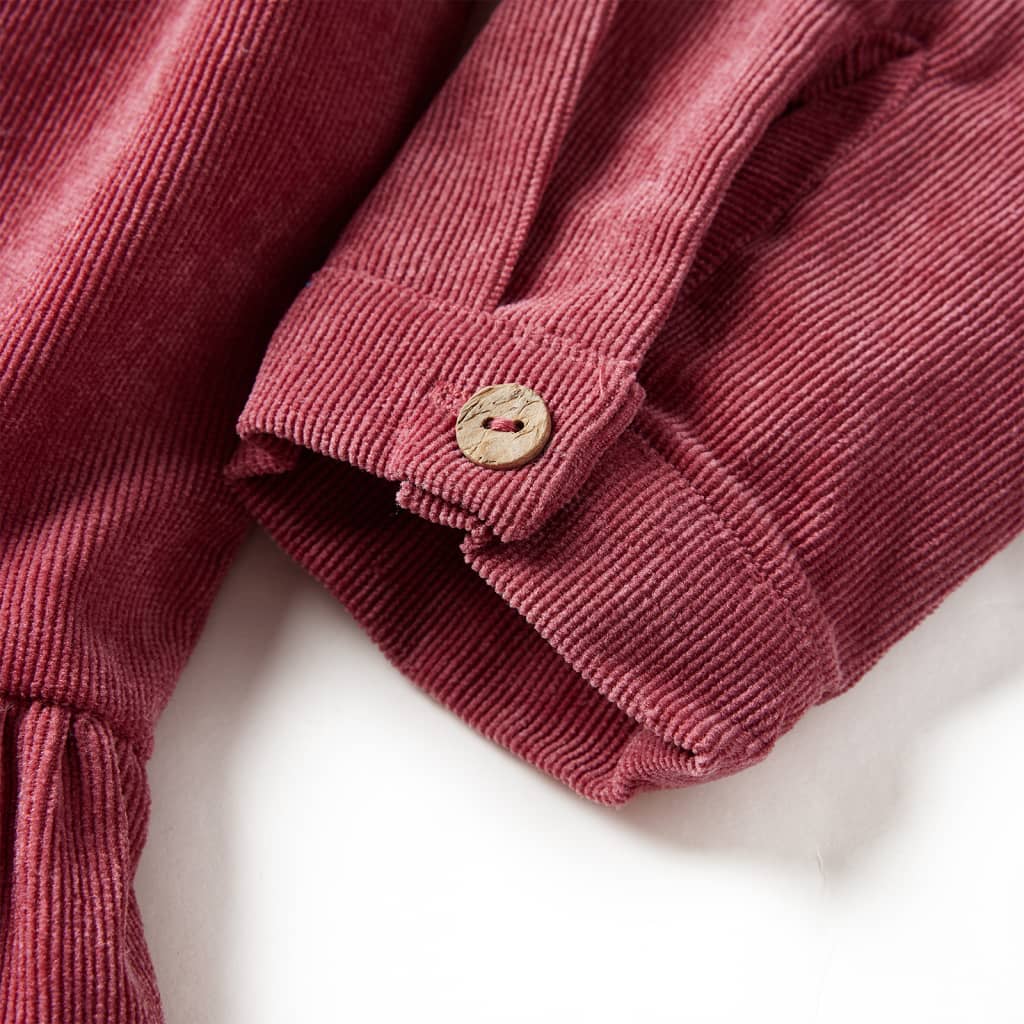 Kinderkleid Mit Langen Ärmeln Cord Altrosa 104