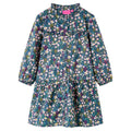 Kinderkleid Mit Langen Ärmeln Dunkelblau 128