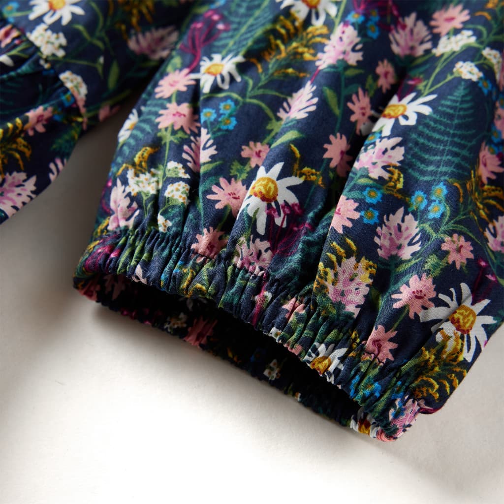 Kinderkleid Mit Langen Ärmeln Dunkelblau 128